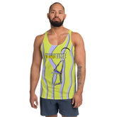 Front view of Quiet Strength Men's Tank Top in black.